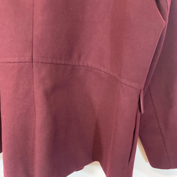Old Navy Maroon Pea Coat High Collar - Picture 5 of 10
